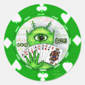 Alien Poker Chip Sticker (Voorkant)