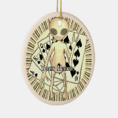 Alien Poker  Keramisch Ornament (Rechts)