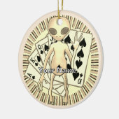 Alien Poker  Keramisch Ornament (Links)