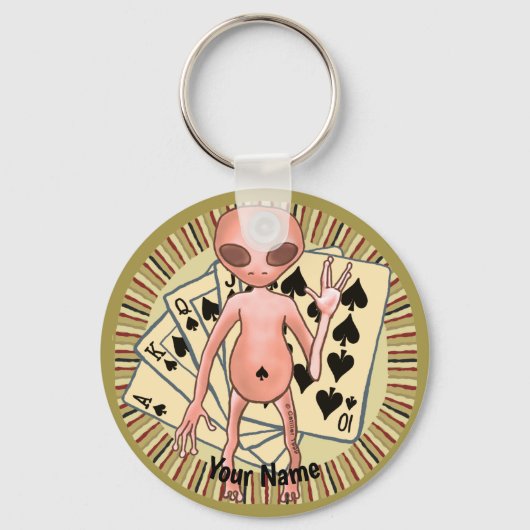 Alien Poker-sleutelhanger Sleutelhanger (Voorkant)