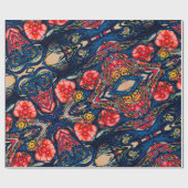 Alien Poppy Pattern Cadeaupapier (Vlak)