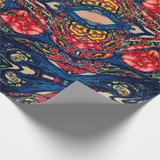 Alien Poppy Pattern Cadeaupapier (Hoek)