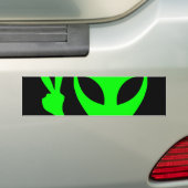 Alien Portrait Bumpersticker (Op auto)