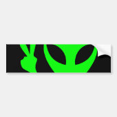 Alien Portrait Bumpersticker (Voorkant)