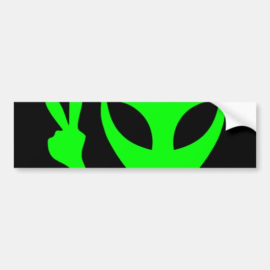 Alien Portrait Bumpersticker (Voorkant)