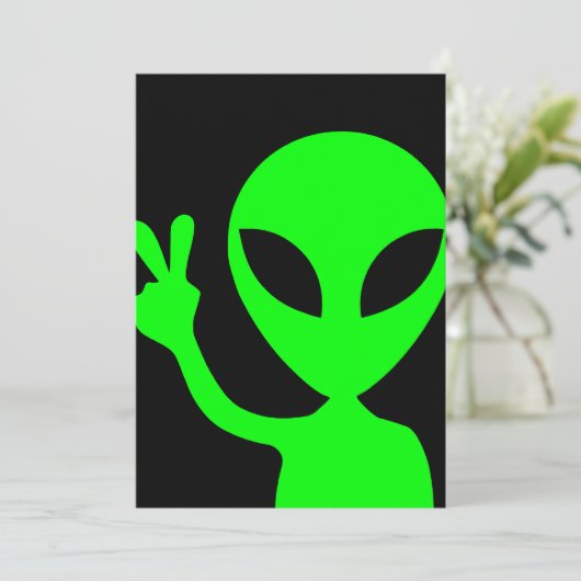 Alien Portrait Kaart (Staand voorkant)