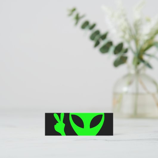 Alien Portrait Mini Visitekaartje (Staand voorkant)