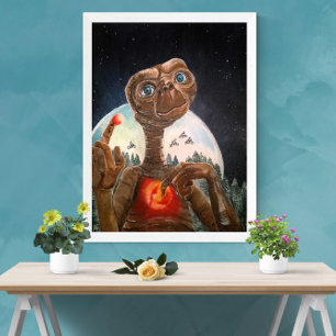 Alien Portrait Painting beroemd gemaakt door Alfre Canvas Afdruk