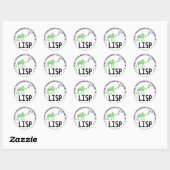 Alien Programming Dictatorship of LISP Ronde Sticker (Vel)