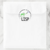Alien Programming Dictatorship of LISP Ronde Sticker (Tas)