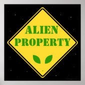 Alien Property Road Sign Poster (Voorkant)