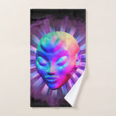 Alien Psychedelische Meditatie Bad Handdoek (Handdoek)