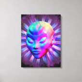 Alien Psychedelische Meditatie Canvas Afdruk (Voorkant)