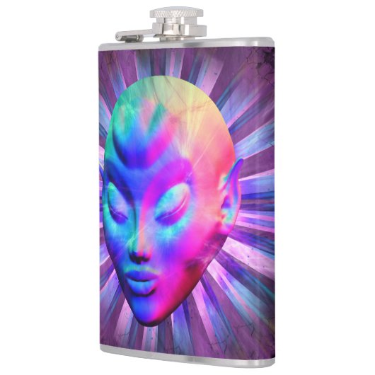 Alien Psychedelische Meditatie Heupfles (Links)