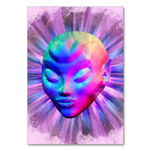 Alien Psychedelische Meditatie Kaart (Voorkant)