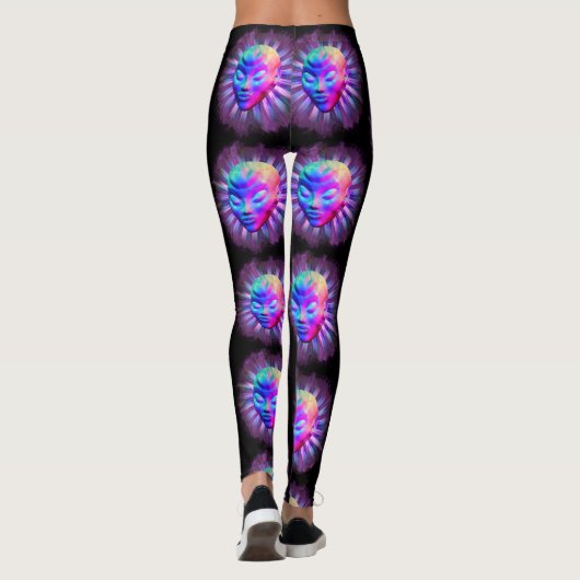 Alien Psychedelische Meditatie Leggings (Achterkant)