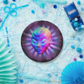 Alien Psychedelische Meditatie Papieren Bordje (Feest)