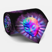 Alien Psychedelische Meditatie Stropdas (Opgerold)