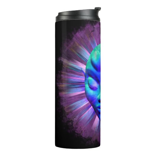 Alien Psychedelische Meditatie Thermosbeker (Gedraaid links)