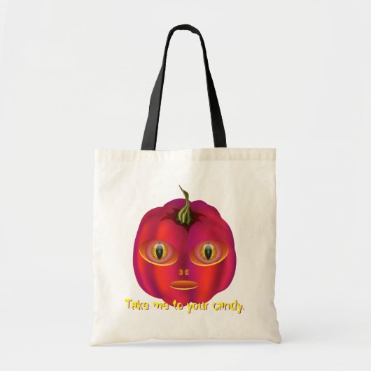 Alien Pumpkin Halloween Tote Bag (Voorkant)