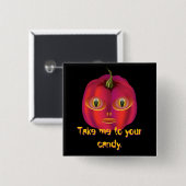 Alien Pumpkin Halloween Vierkante Button 5,1 Cm (Voorkant /achterkant)