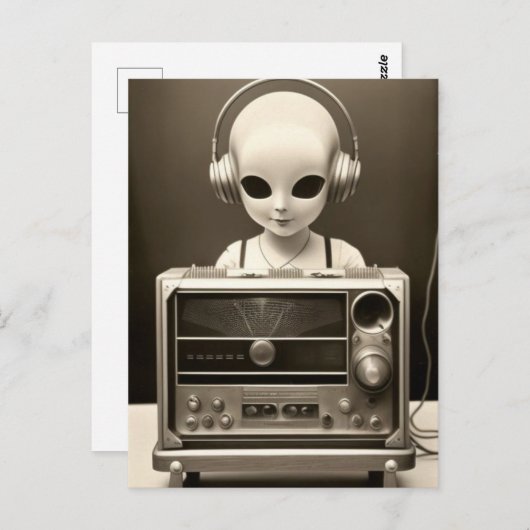 Alien Radio Briefkaart (Voorkant / Achterkant)