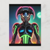 Alien Raven 01 Briefkaart (Voorkant)