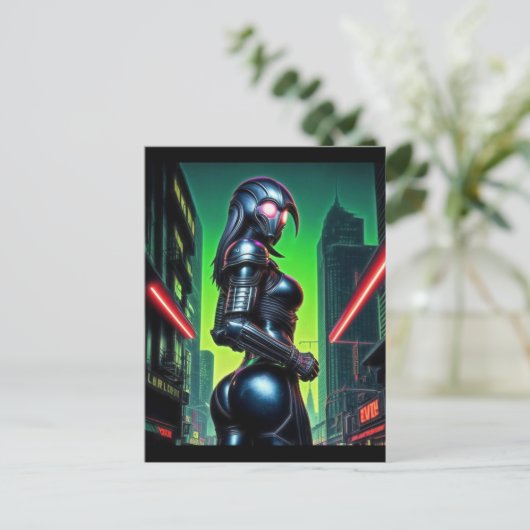 Alien Raven 02 Briefkaart (Staand voorkant)