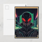 Alien Raven 05 Briefkaart (Voorkant / Achterkant)