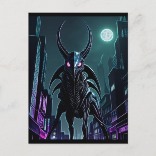 Alien Raven 06 Briefkaart (Voorkant)