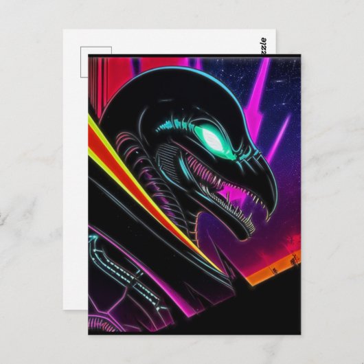 Alien Raven 07 Briefkaart (Voorkant / Achterkant)