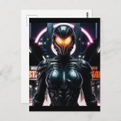 Alien Raven 08 Briefkaart (Voorkant / Achterkant)