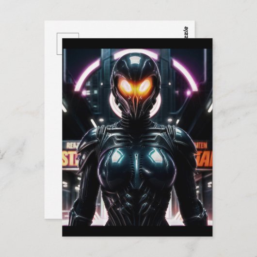 Alien Raven 08 Briefkaart (Voorkant / Achterkant)