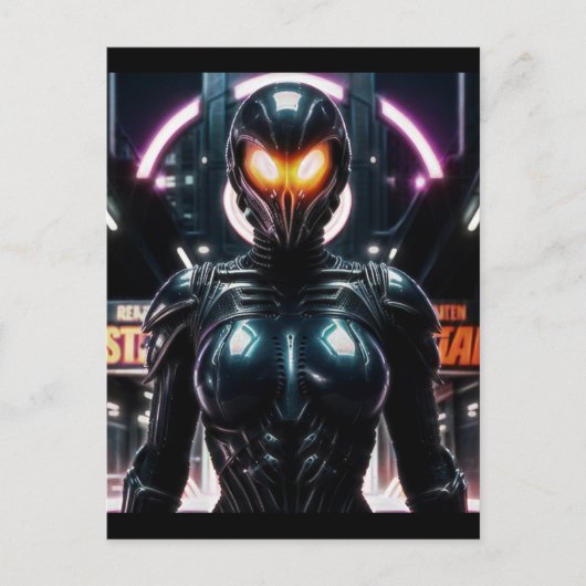 Alien Raven 08 Briefkaart (Voorkant)