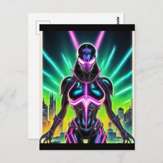 Alien Raven 09 Briefkaart (Voorkant / Achterkant)