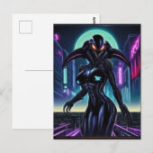 Alien Raven 10 Briefkaart (Voorkant / Achterkant)