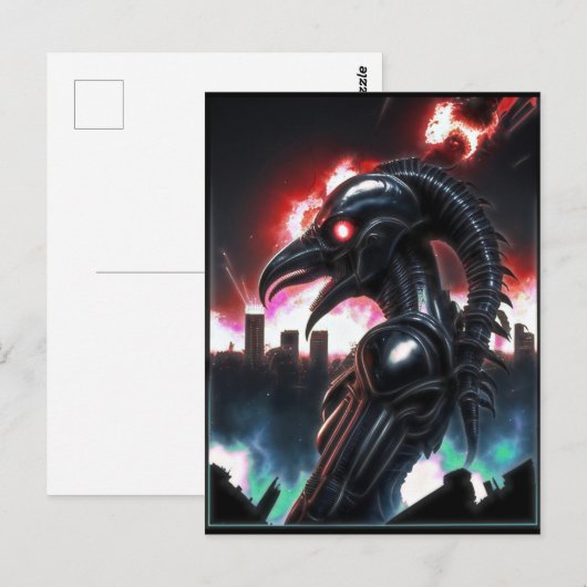 Alien Raven 12 Briefkaart (Voorkant / Achterkant)