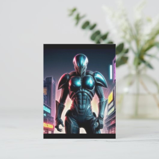 Alien Raven 14 Briefkaart (Staand voorkant)