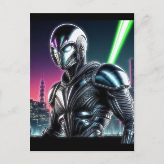 Alien Raven 21 Briefkaart (Voorkant)