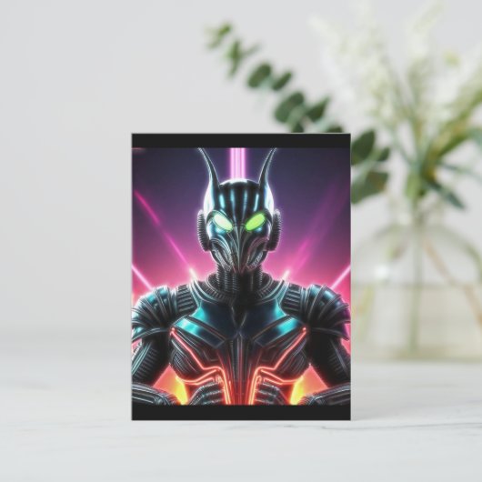 Alien Raven 23 Briefkaart (Staand voorkant)