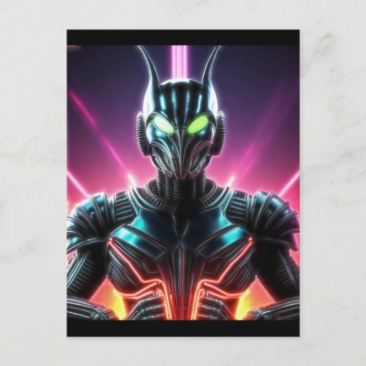 Alien Raven 23 Briefkaart (Voorkant)