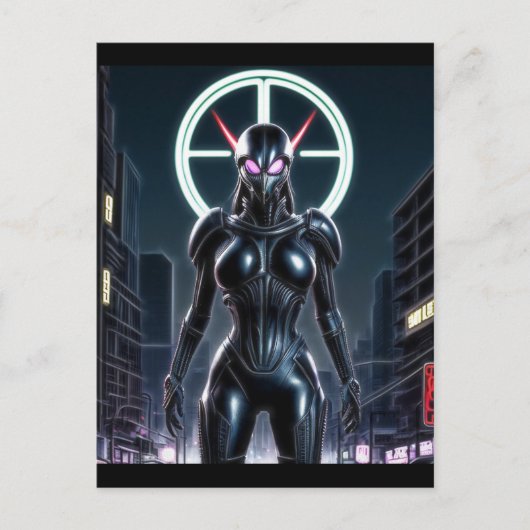 Alien Raven 24 Briefkaart (Voorkant)