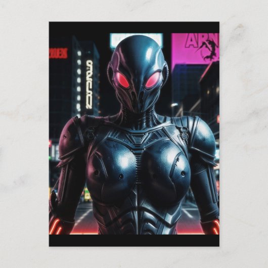 Alien Raven 25 Briefkaart (Voorkant)