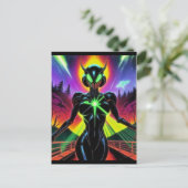 Alien Raven 26 Briefkaart (Staand voorkant)