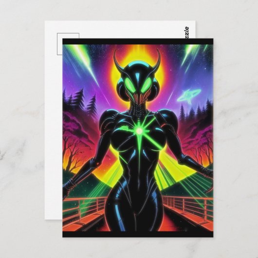 Alien Raven 26 Briefkaart (Voorkant / Achterkant)