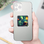 ALIEN READING STICKER (Telefoon)