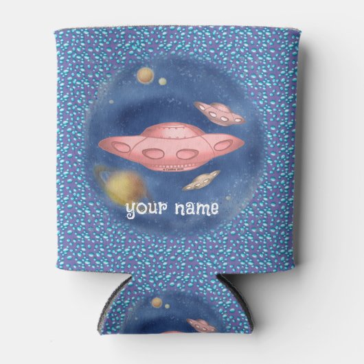 Alien Red Spaceship Koelbox Blikjeskoeler (Voorkant)