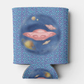 Alien Red Spaceship Koelbox Blikjeskoeler (Achterkant)