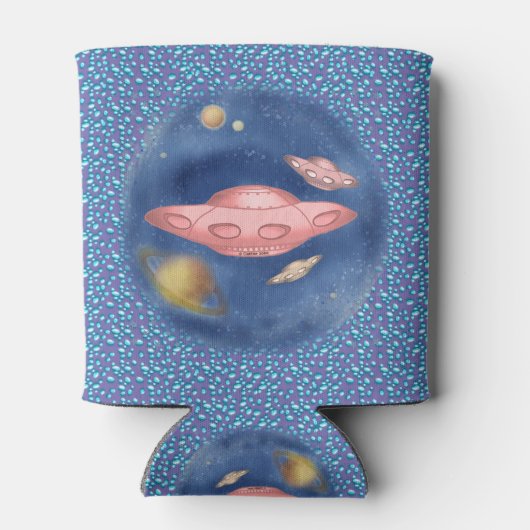 Alien Red Spaceship Koelbox Blikjeskoeler (Achterkant)