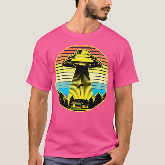 Alien Retro Ufo Ufo T-shirt (Voorkant)